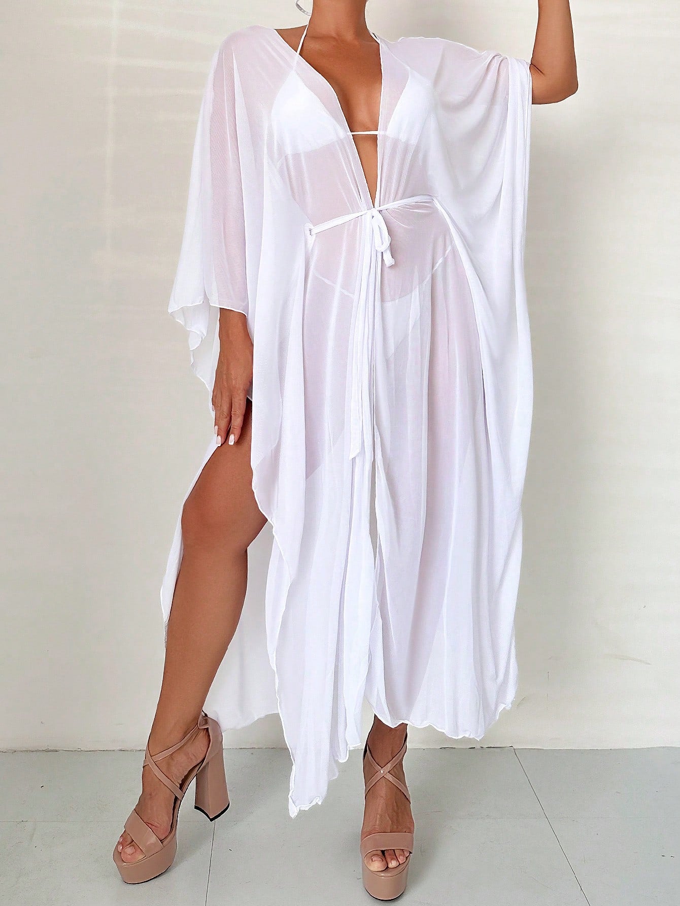 Kimono Solid Belted